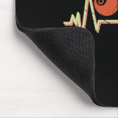 Retro Pool Player Geschenk Billiard Ll Heartbeat Mousepad (Ecke)