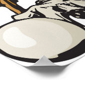 Retro Pool Player Vintag Billard Sport Poster (Ecke)