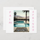 Retro Poolside Zebra Themenurlaub Persönlich gesta Postkarte (Vorne/Hinten)