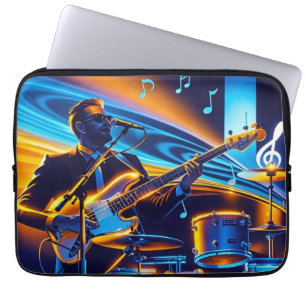 Retro Pop Abstrakte Musikinstrumente dramatisch Laptopschutzhülle