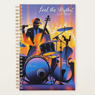Retro Pop Abstrakte Musikinstrumente dramatisch Planer
