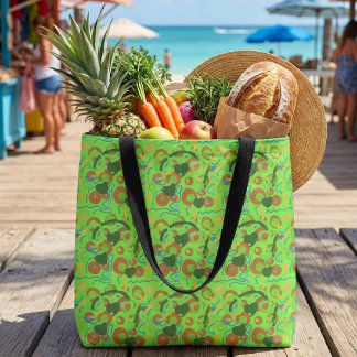 Retro-Pop-Abstraktes-Doodle-Muster in lebendigen F Tasche