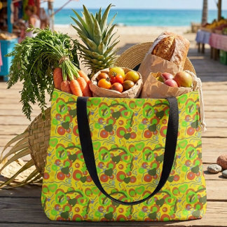 Retro-Pop-Abstraktes-Doodle-Muster in lebendigen F Tasche