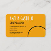 Retro Pop Art 60er 70er Style Minimalistisch Orang Visitenkarte (Vorderseite)