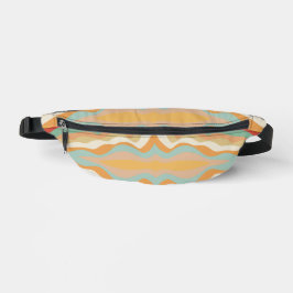 Retro Pop Art Abstract Geometric Wavy Pattern Bauchtasche
