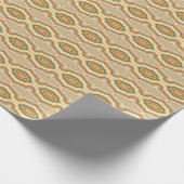 Retro Pop Art Abstract Geometric Wavy Pattern Geschenkpapier (Ecke)
