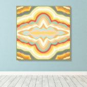 Retro Pop Art Abstract Geometric Wavy Pattern Leinwanddruck (Insitu (Holzboden))