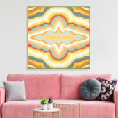 Retro Pop Art Abstract Geometric Wavy Pattern Leinwanddruck (Insitu (Wohnzimmer))