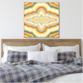 Retro Pop Art Abstract Geometric Wavy Pattern Leinwanddruck (Insitu (Schlafzimmer))