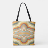 Retro Pop Art Abstract Geometric Wavy Pattern Tasche (Rückseite)