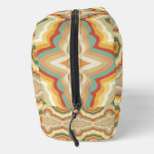 Retro Pop Art Abstract Geometric Wavy Pattern Waschbeutel (Rechts)