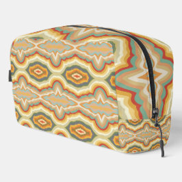 Retro Pop Art Abstract Geometric Wavy Pattern Waschbeutel