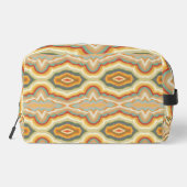 Retro Pop Art Abstract Geometric Wavy Pattern Waschbeutel (Rückseite)