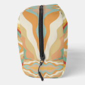 Retro Pop Art Abstract Geometric Wavy Pattern Waschbeutel (Rechts)