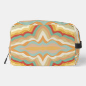 Retro Pop Art Abstract Geometric Wavy Pattern Waschbeutel (Rückseite)