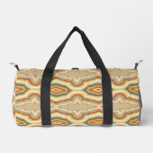 Retro Pop Art Abstrakt Geometric Wavy Pattern Duffle Bag (Vorderseite)