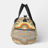 Retro Pop Art Abstrakt Geometric Wavy Pattern Duffle Bag (Rechts)