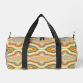 Retro Pop Art Abstrakt Geometric Wavy Pattern Duffle Bag (Rückseite)