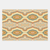 Retro Pop Art Abstrakt Geometric Wavy Pattern Geschenkpapier Set (Vorderseite 2)