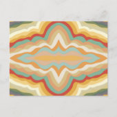Retro Pop Art Abstrakt Geometric Wavy Pattern Postkarte (Vorderseite)