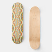 Retro Pop Art Abstrakt Geometric Wavy Pattern Skateboard (Vorderseite)