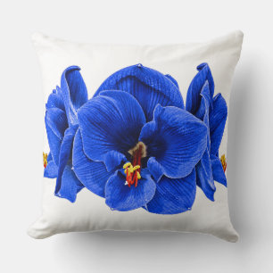 Retro Pop Art Amaryllis – Türkisfarbenes Dekokisse Kissen
