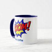 Retro Pop Art - Boom Designed Tasse (Vorderseite Links)