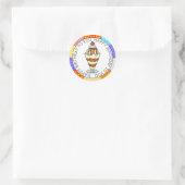 Retro Pop Art Caramel Ice Runder Aufkleber (Tasche)