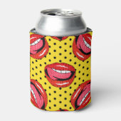Retro Pop Art: Cartoon Patch Abzeichen Dosenkühler (Kanne Vorderseite)