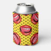 Retro Pop Art: Cartoon Patch Abzeichen Dosenkühler (Kanne Rückseite)