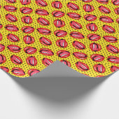 Retro Pop Art: Cartoon Patch Abzeichen Geschenkpapier (Ecke)
