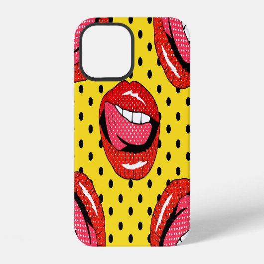 Retro-Pop-Art: Cartoon-Patch-Abzeichen iPhone Hülle (Rückseite)