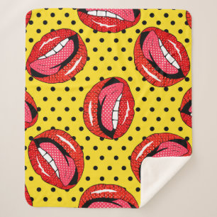 Retro Pop Art: Cartoon Patch Abzeichen Sherpadecke