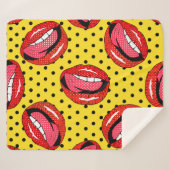Retro Pop Art: Cartoon Patch Abzeichen Sherpadecke (Vorderseite (Horizontal))