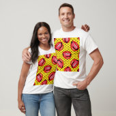 Retro Pop Art: Cartoon Patch Abzeichen T-Shirt (Unisex)