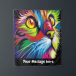 Retro Pop Art Cat - Meldungswanddekoration Wandteppich<br><div class="desc">Entwurf von www.etsy.com/Shop/mitkozh</div>