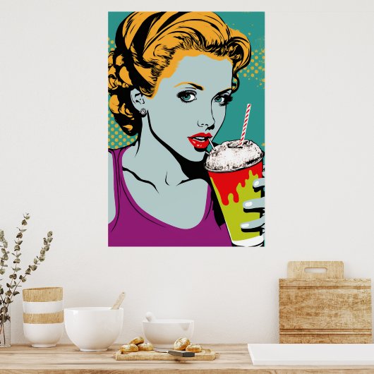 Retro Pop Art Collection Poster (Küche)