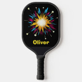 Retro-Pop-Art-Comic-Book-Explosion Pickleball Schläger (Rückseite)