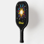 Retro-Pop-Art-Comic-Book-Explosion Pickleball Schläger (Links)