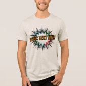 Retro Pop Art Comic Book Halftone Explosion Tri-Blend Shirt (Vorderseite)