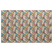 Retro-Pop-Art-Comic-Book-Stil geometrisches Muster Stoff (Fat Quarter (45,7 x 55,9 cm))