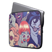 Retro Pop Art Comic Girls Nahtlose Muster. Backgr Laptopschutzhülle (Vorderseite Links)