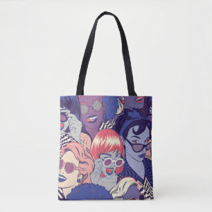 Retro Pop Art Comic Girls Nahtlose Muster. Backgr Tasche