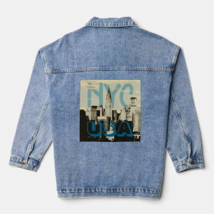 Retro Pop Art Comic New York City NYC USA Jeansjacke