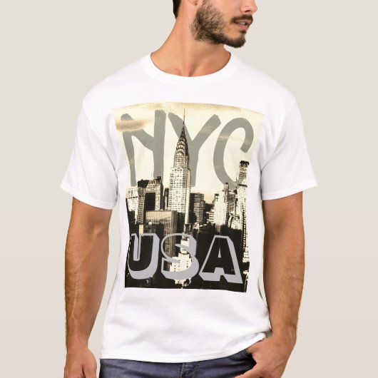 Retro Pop Art Comic New York City NYC USA T-Shirt (Vorderseite)