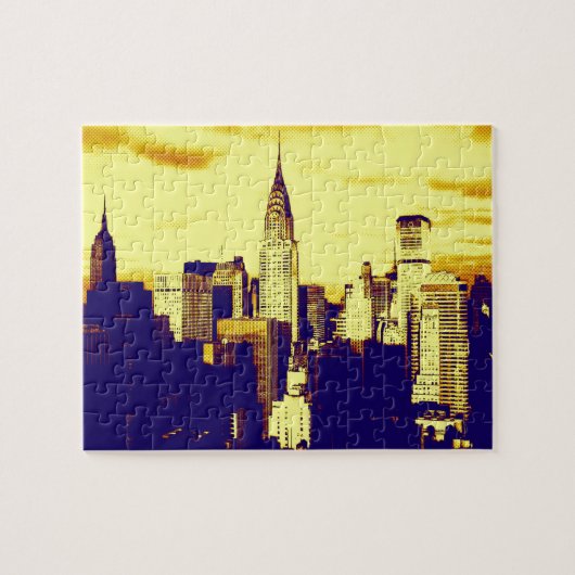 Retro Pop Art Comic New York City Puzzle (Horizontal)