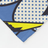 Retro-Pop-Art, Comic-Schreimuster. Fleecedecke (Ecke)