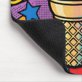Retro-Pop-Art-Eiscreme-Kegel Mousepad (Ecke)