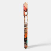 Retro Pop Art Face on Newsprint Case-Mate iPhone Hülle (Rückseite / Links)