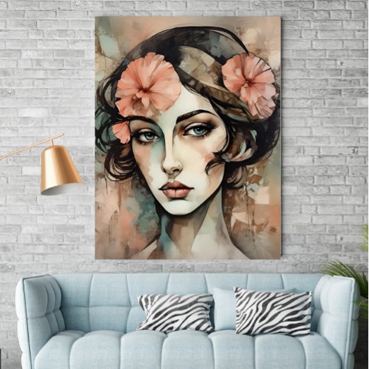 Retro Pop Art Female Illustration Poster